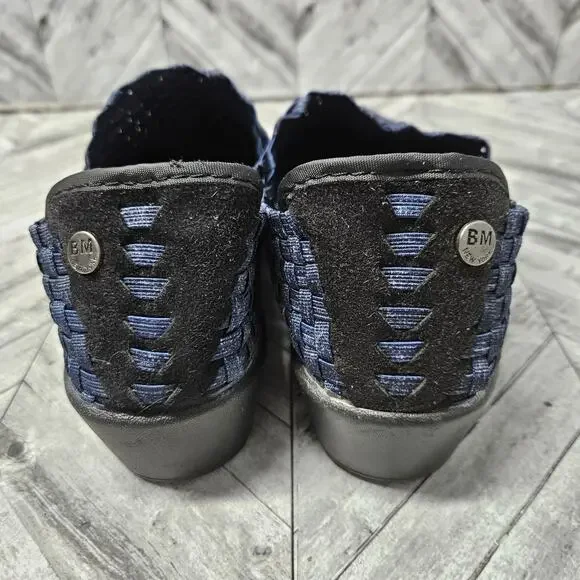 Bernie Mev Smooth Cha Cha Slip On Wedge Blue Womens 40 - Picture 5 of 7